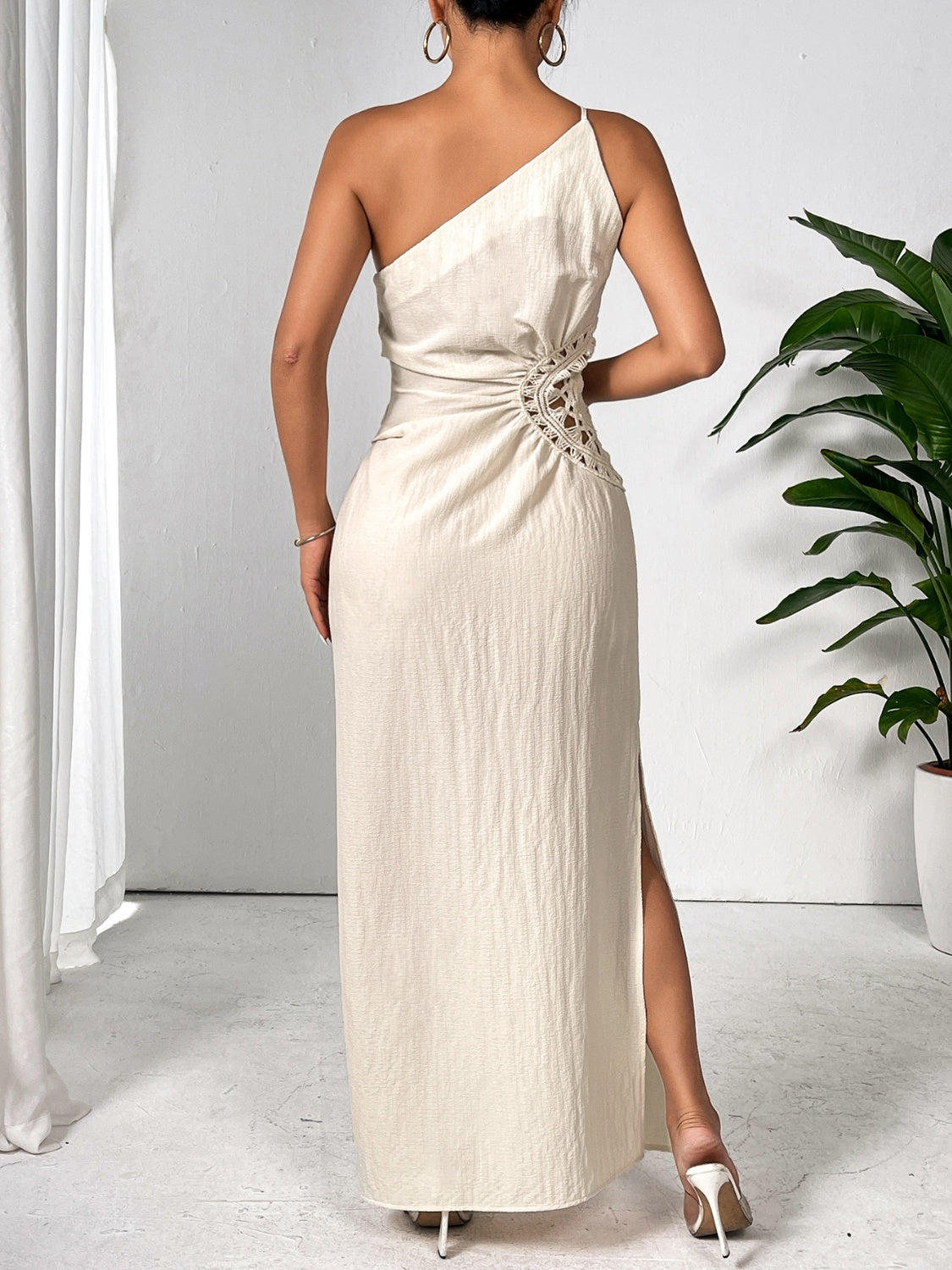 Honey Slit One Shoulder Sleeveless Maxi Dress - Pahabu - Women's Clothing & Shop