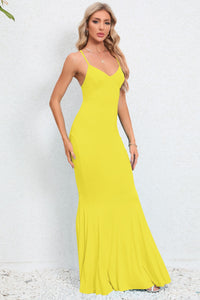Crisscross Spaghetti Strap Fishtail Dress - Pahabu - Women's Clothing & Shop