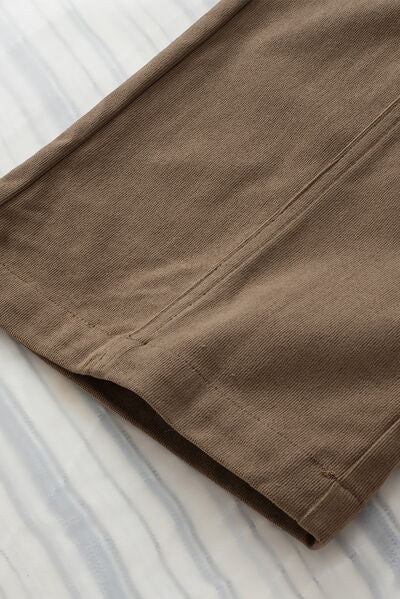 Half Elastic Waist Straight Pants - Pahabu - Women's Clothing & Shop