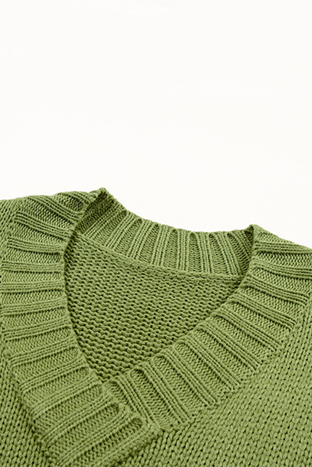 V-Neck Dropped Shoulder Sweater - Pahabu - Women's Clothing & Shop