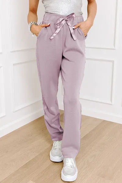 Drawstring Pants with Pockets - Pahabu - Women's Clothing & Shop
