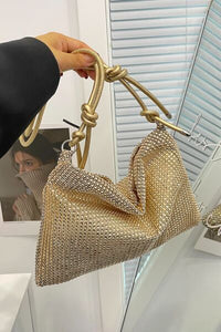 Rhinestone Knotted Strap Crossbody Bag - Pahabu - Women's Clothing & Shop