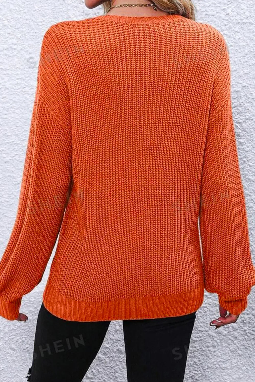 THANKSGIVING Round Neck Long Sleeve Sweater - Pahabu - Women's Clothing & Shop