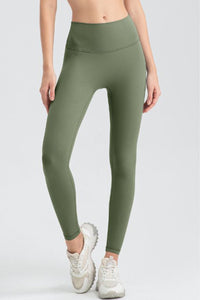 Wide Waistband Sport Leggings - Pahabu - Women's Clothing & Shop