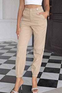 High Waist Pants with Pockets - Pahabu - Women's Clothing & Shop