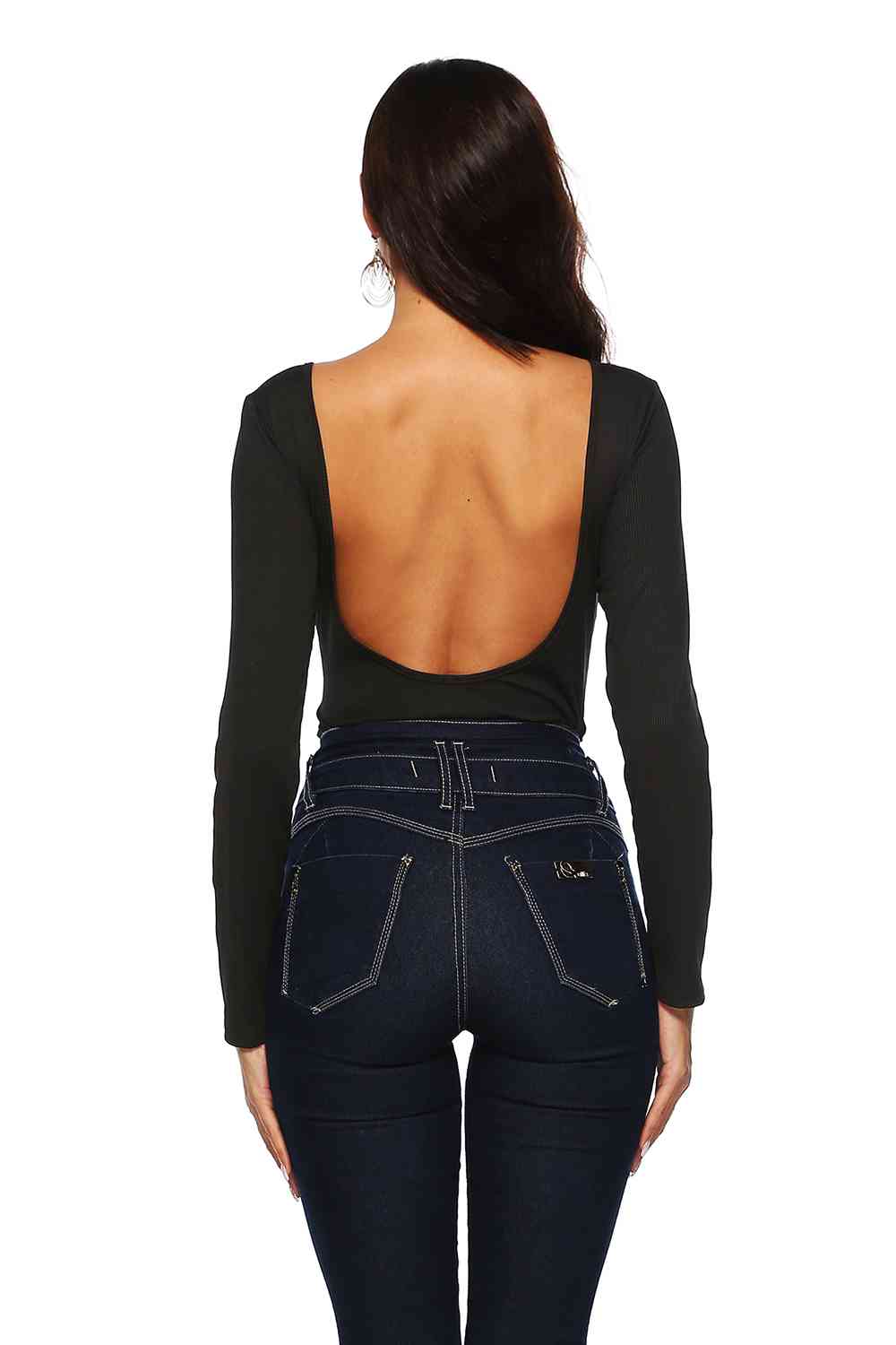 Button Detail Bodysuit - Pahabu - Women's Clothing & Shop