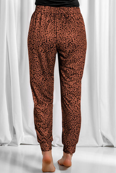 Full Size Leopard Drawstring Pocketed Pants - Pahabu - Women's Clothing & Shop