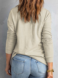 Collared Neck Half Button Top - Pahabu - Women's Clothing & Shop