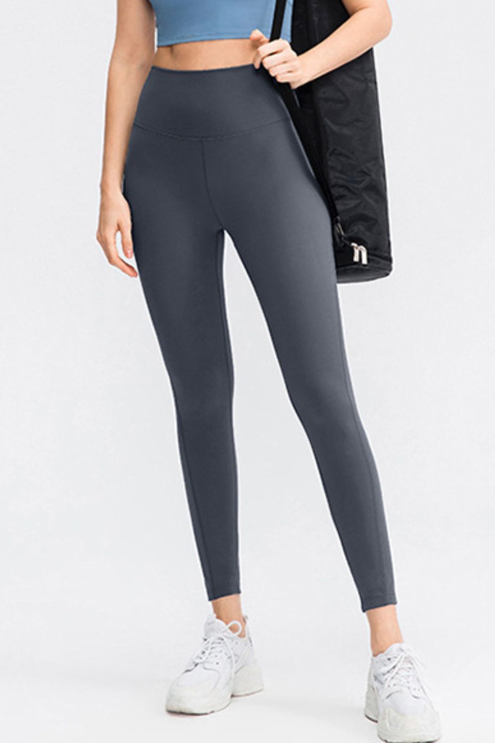 Slim Fit Wide Waistband Long Sports Pants - Pahabu - Women's Clothing & Shop