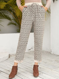 Ivy Lane Tied Printed Pants with Pockets - Pahabu - Women's Clothing & Shop