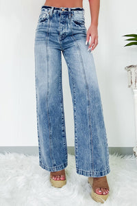 High Waist Wide Leg Jeans - Pahabu - Women's Clothing & Shop