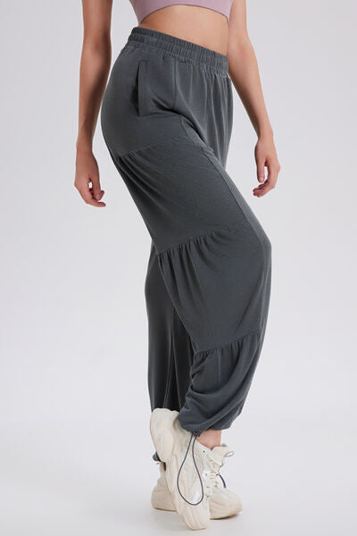 Basic Bae Drawstring Elastic Waist Ruched Joggers - Pahabu - Women's Clothing & Shop