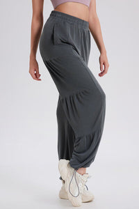 Basic Bae Drawstring Elastic Waist Ruched Joggers - Pahabu - Women's Clothing & Shop