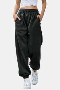 Elastic Waist Joggers with Pockets - Pahabu - Women's Clothing & Shop