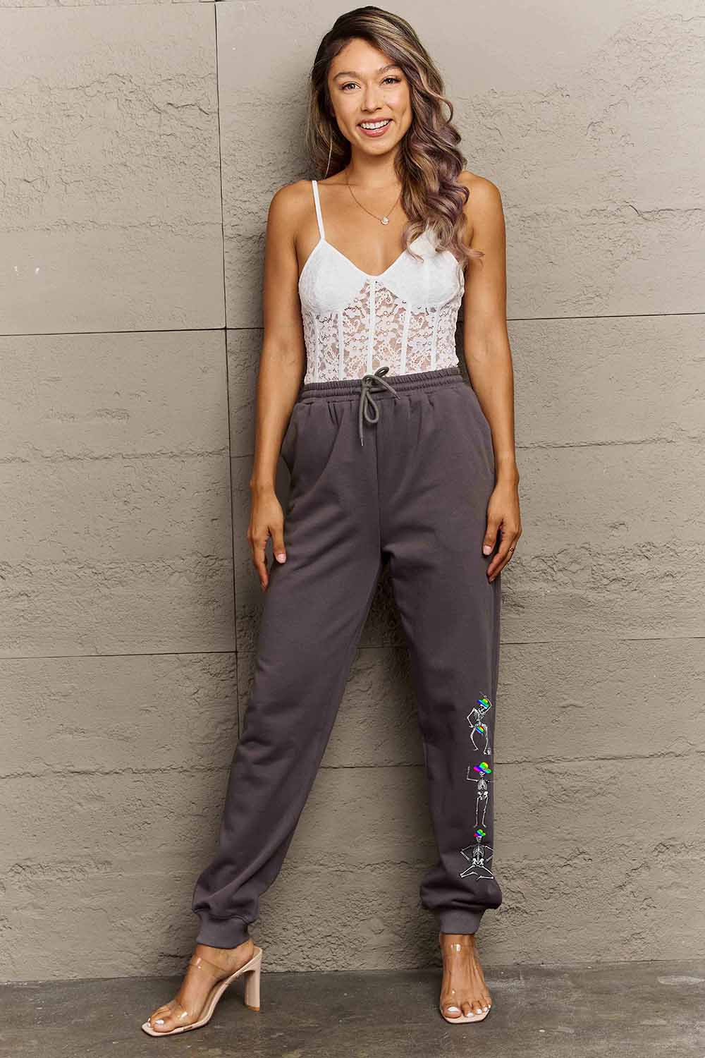 Simply Love Full Size SKELETON Graphic Sweatpants - Pahabu - Women's Clothing & Shop