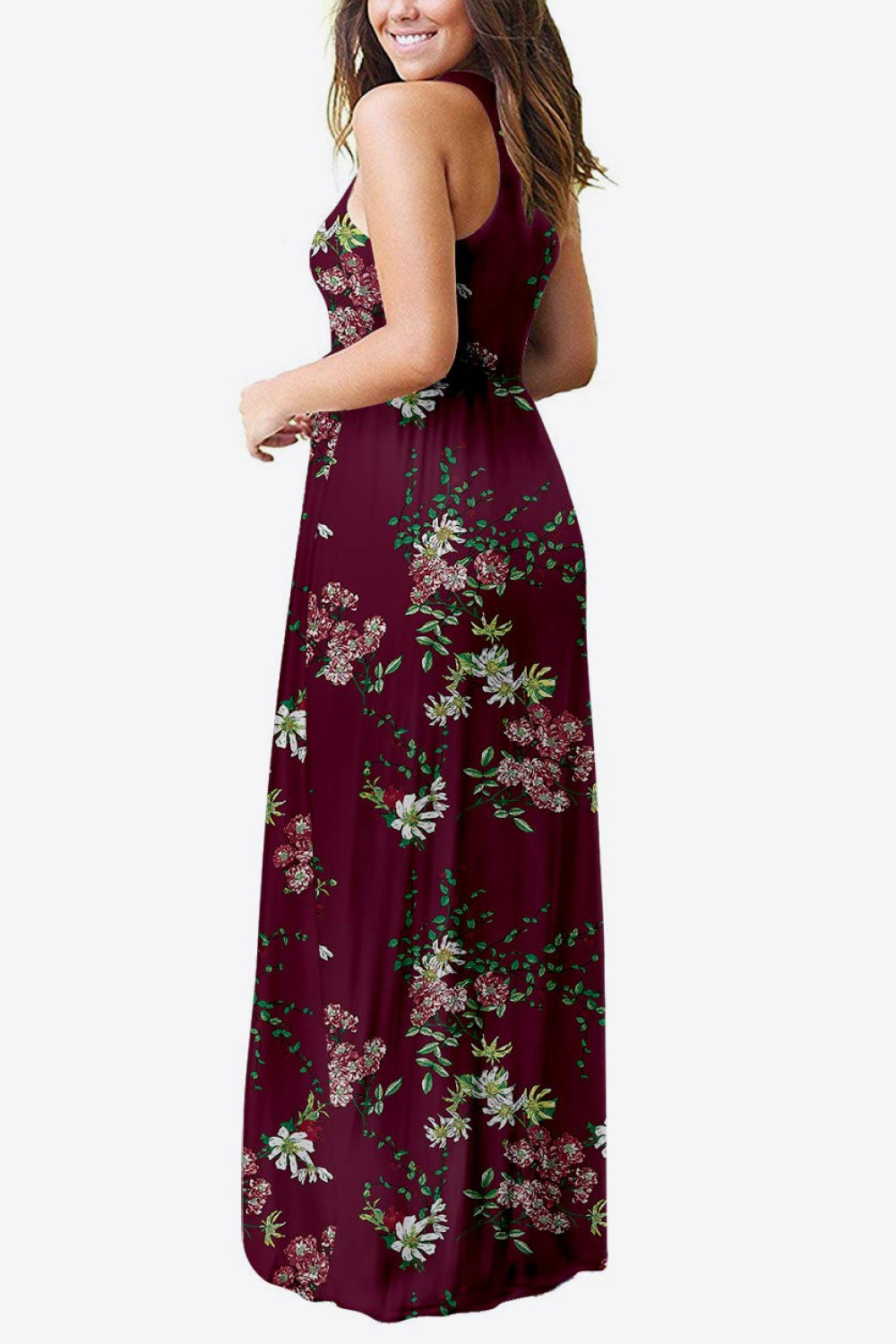 Empire Waist Sleeveless Dress with Pockets - Pahabu - Women's Clothing & Shop