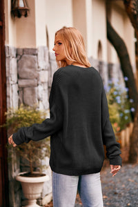 Round Neck Sweater with Pocket - Pahabu - Women's Clothing & Shop