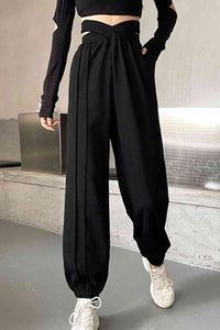 Crisscross Long Sweatpants - Pahabu - Women's Clothing & Shop