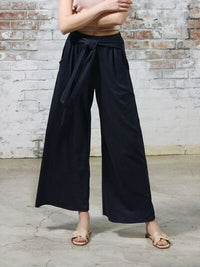 Tied Wide Leg Pants with Pockets - Pahabu - Women's Clothing & Shop