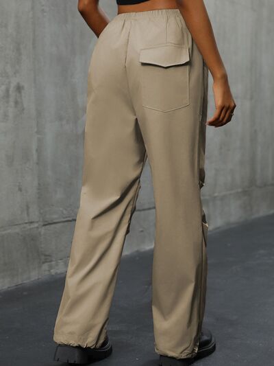Perfee Pocketed Elastic Waist Pants - Pahabu - Women's Clothing & Shop