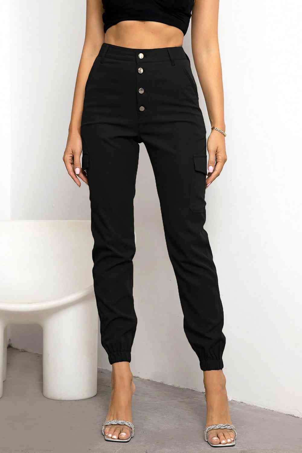 Button Fly Cargo Pants - Pahabu - Women's Clothing & Shop