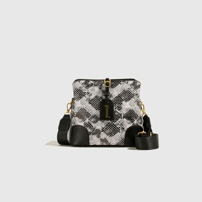 PU Leather Snakeskin Print Crossbody Bag - Pahabu - Women's Clothing & Shop