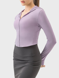 Millennia Zip Up Hooded Long Sleeve Active Outerwear - Pahabu - Women's Clothing & Shop