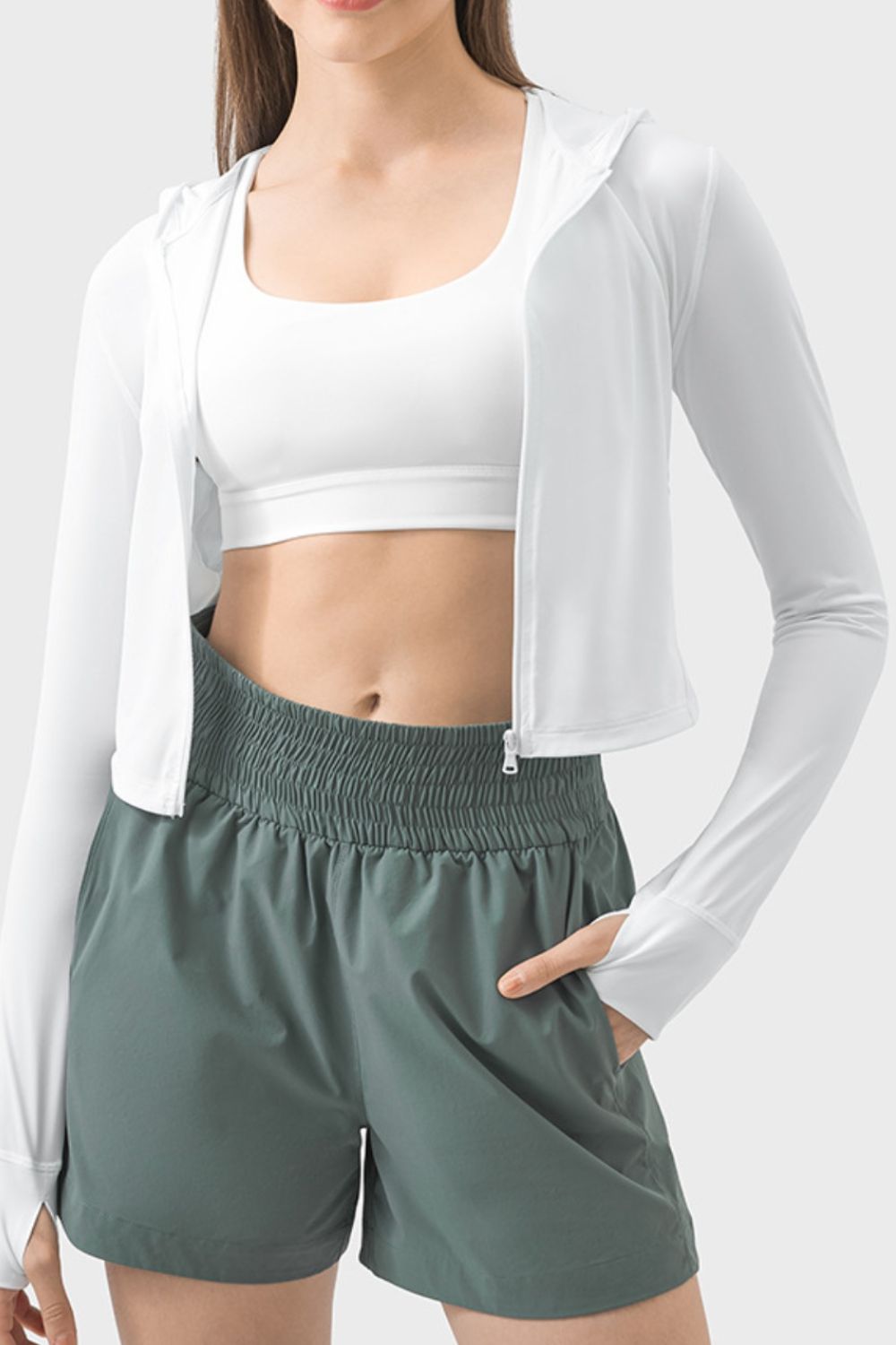 Millennia Zip Up Hooded Long Sleeve Active Outerwear - Pahabu - Women's Clothing & Shop