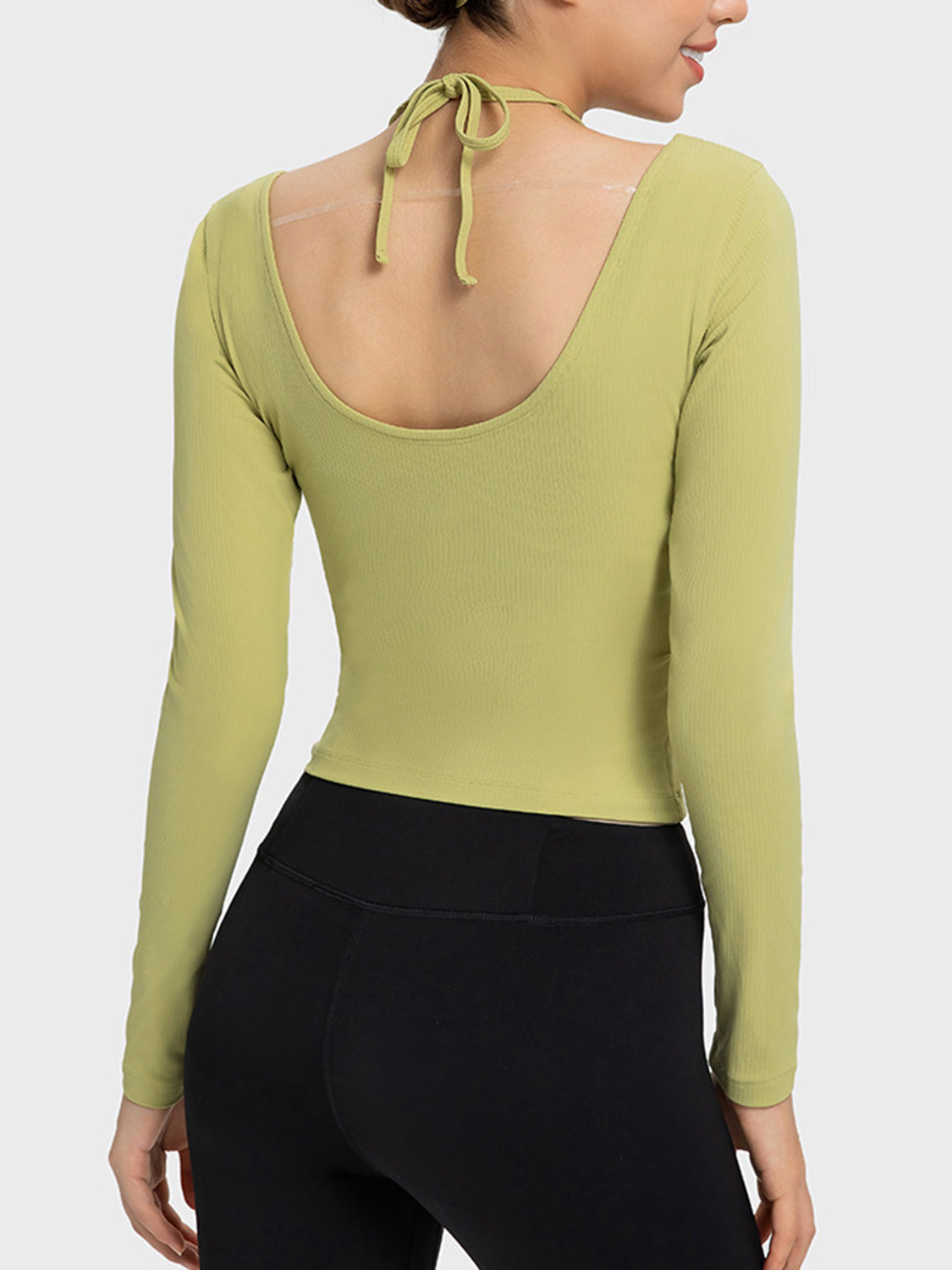 Millennia Halter Neck Long Sleeve Sporty Top - Pahabu - Women's Clothing & Shop