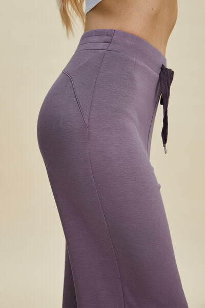 Basic Bae Full Size Air Scuba Drawstring Wide Leg Pants - Pahabu - Women's Clothing & Shop