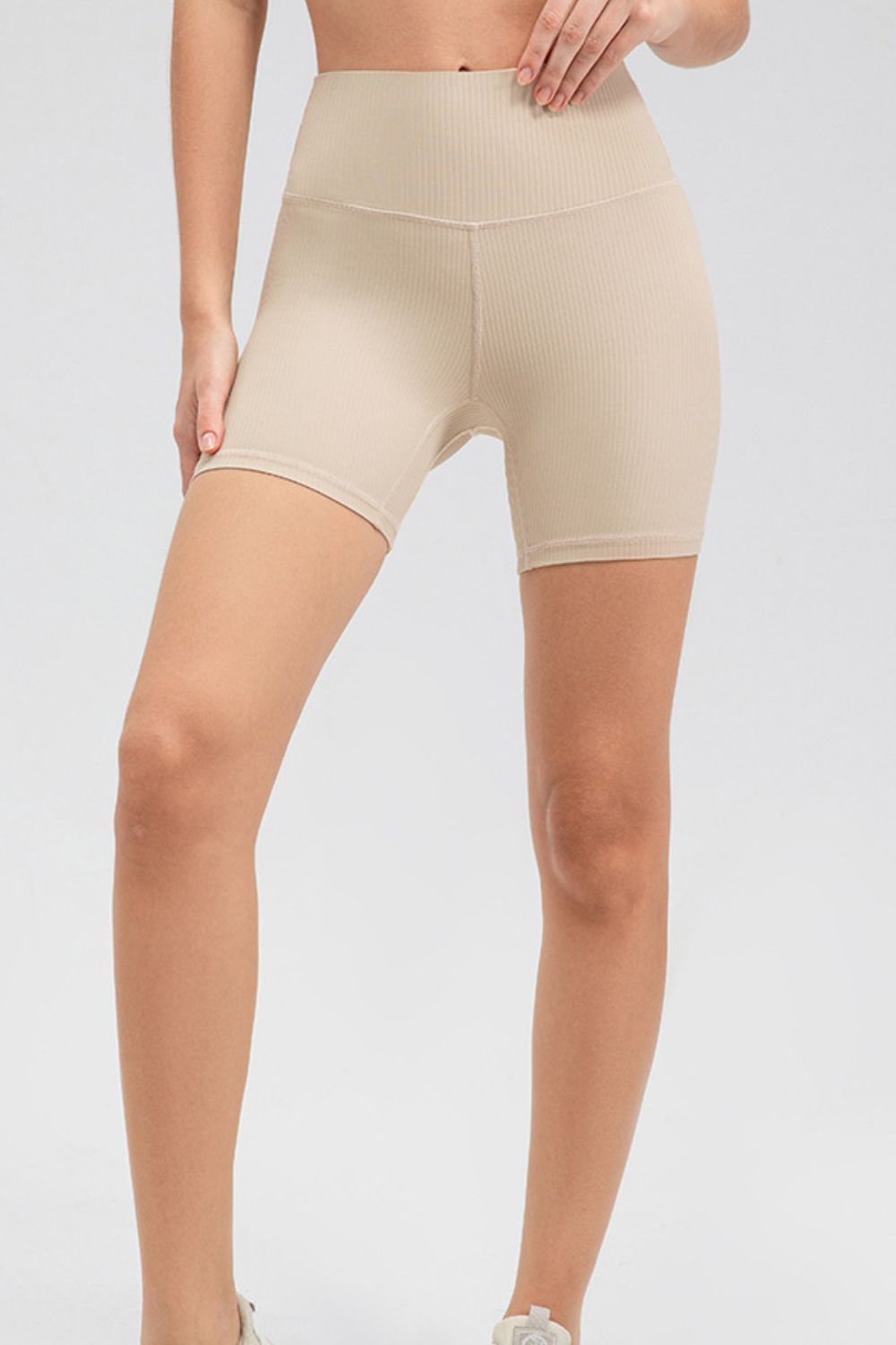 Wide Waistband Slim Fit Sports Shorts - Pahabu - Women's Clothing & Shop