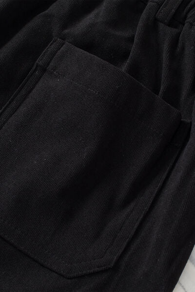 Half Elastic Waist Straight Pants - Pahabu - Women's Clothing & Shop