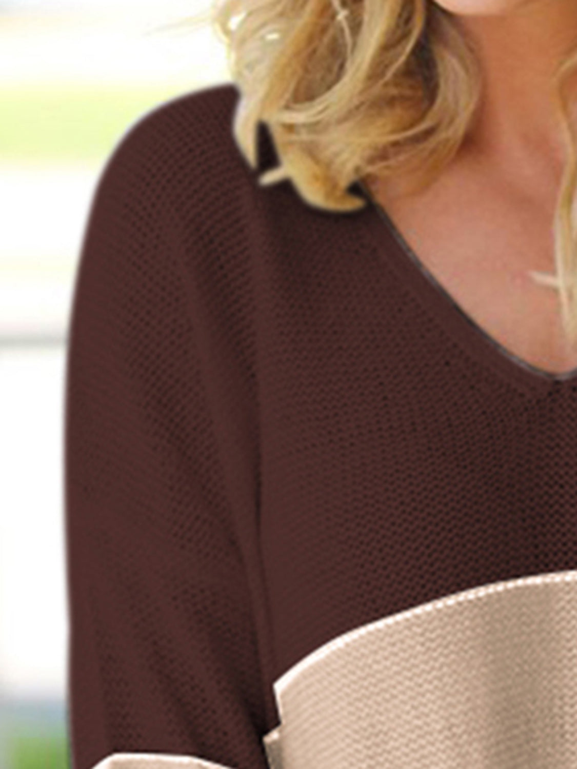 Striped V-Neck Long Sleeve Sweater - Pahabu - Women's Clothing & Shop