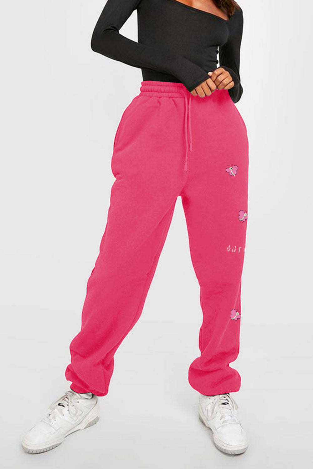 Simply Love Simply Love Full Size Drawstring BUTTERFLY Graphic Long Sweatpants - Pahabu - Women's Clothing & Shop