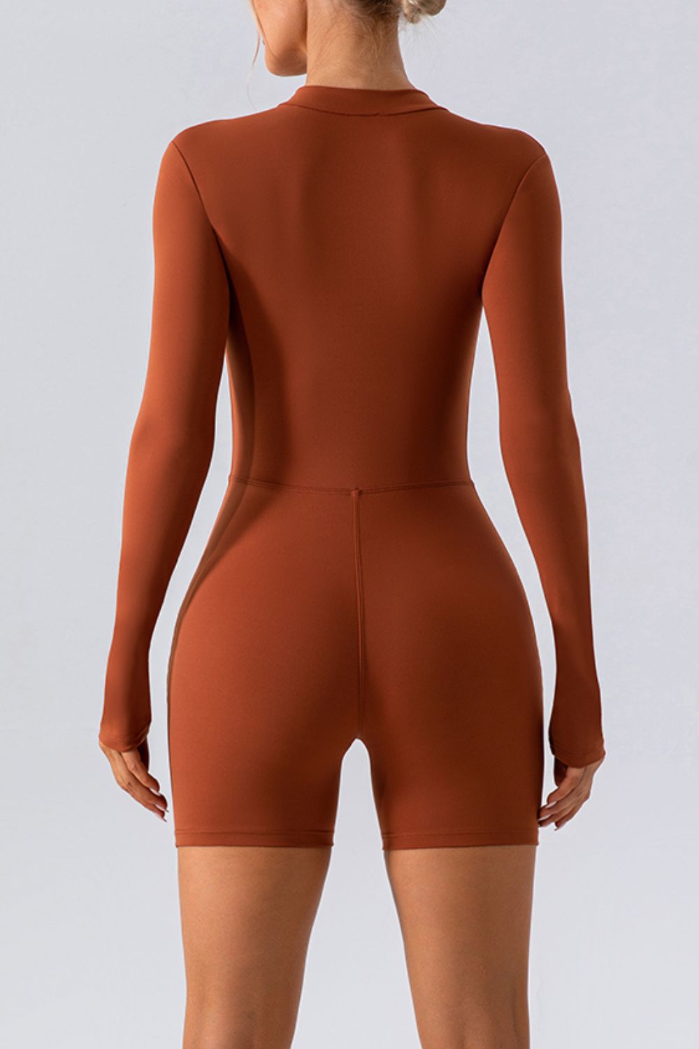 Half Zip Long Sleeve Active Romper - Pahabu - Women's Clothing & Shop