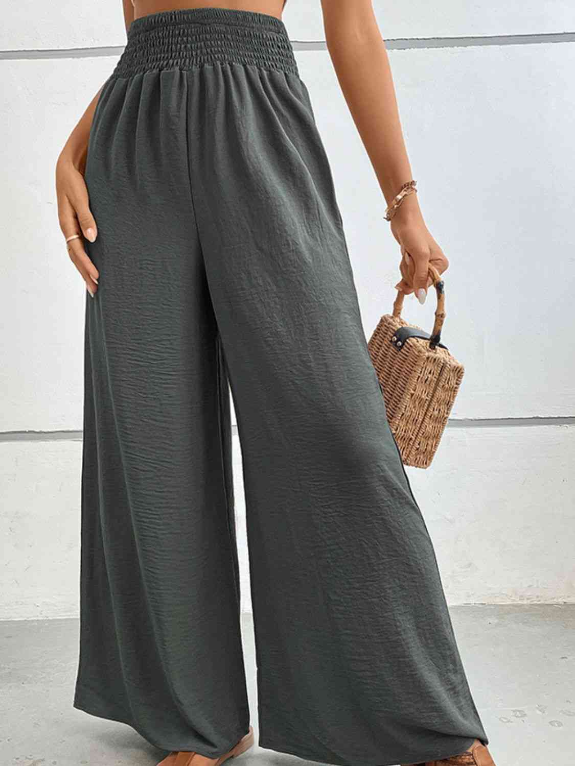 Perfee Wide Waistband Relax Fit Long Pants - Pahabu - Women's Clothing & Shop