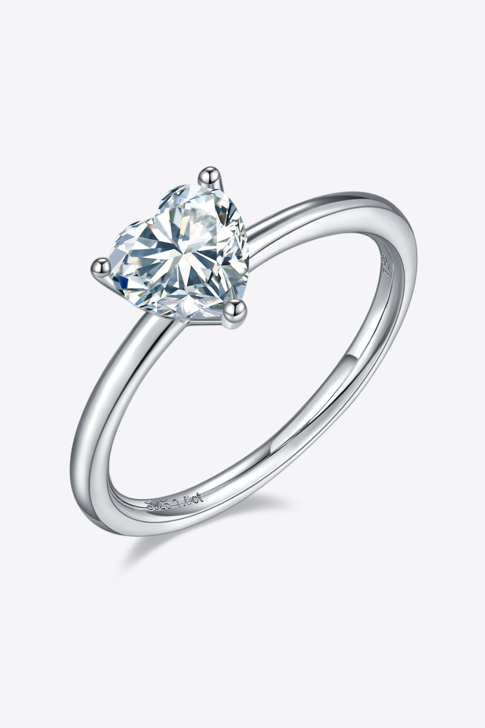 1 Carat Moissanite 925 Sterling Silver Solitaire Ring - Pahabu - Women's Clothing & Shop