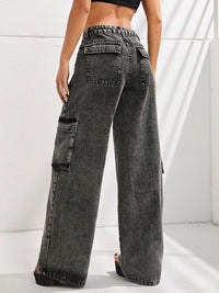 Wide Leg Jeans with Pockets - Pahabu - Women's Clothing & Shop