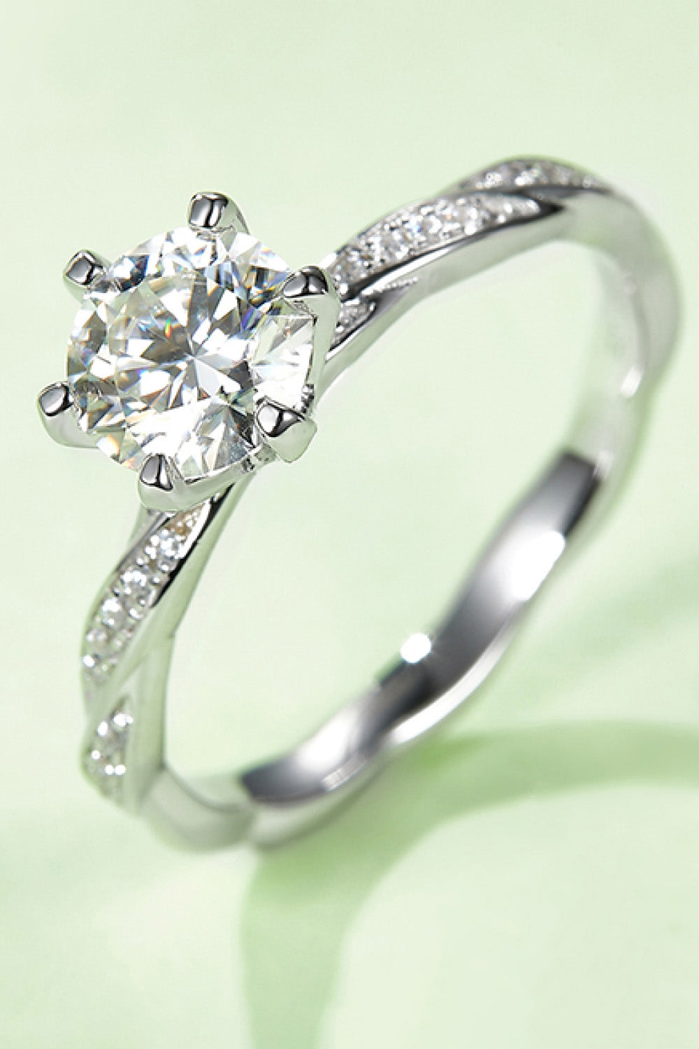 1 Carat Moissanite 925 Sterling Silver Ring - Pahabu - Women's Clothing & Shop