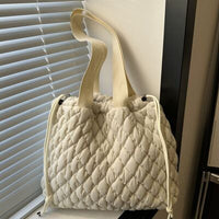 Drawstring Bubble Texture Tote Bag - Pahabu - Women's Clothing & Shop