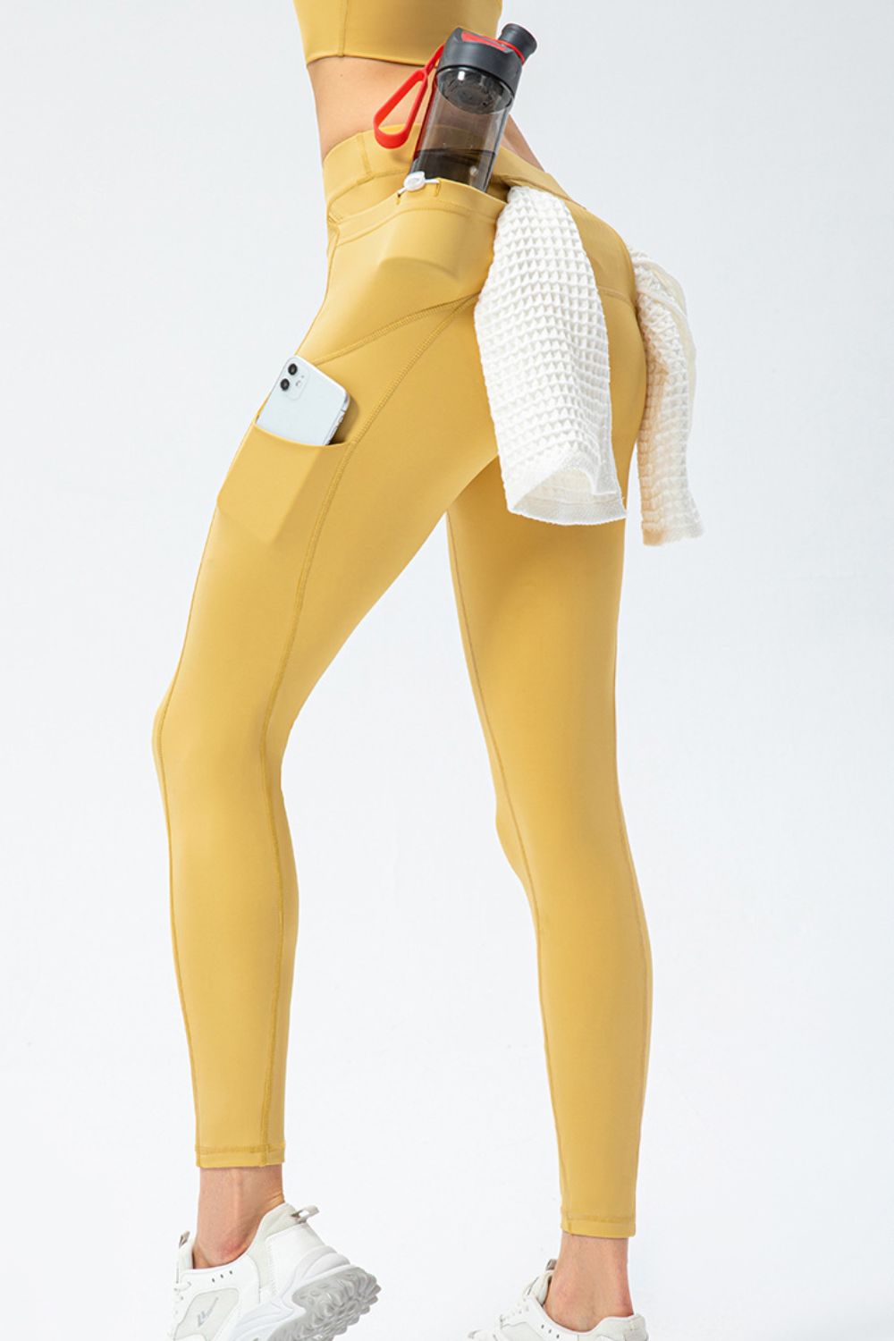 Full Size Slim Fit High Waist Long Sports Pants with Pockets - Pahabu - Women's Clothing & Shop