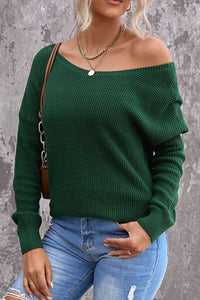 Woven Right Crisscross Back Waffle-Knit Sweater - Pahabu - Women's Clothing & Shop