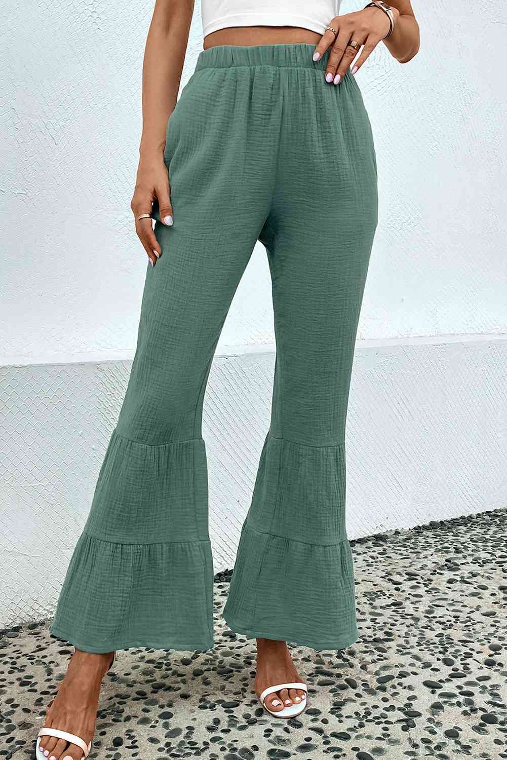 Long Flare Pants with Pocket - Pahabu - Women's Clothing & Shop