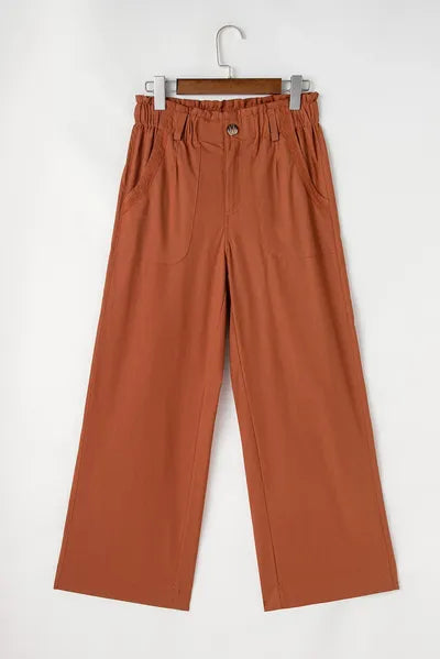 Wide Leg Pants with Pockets - Pahabu - Women's Clothing & Shop
