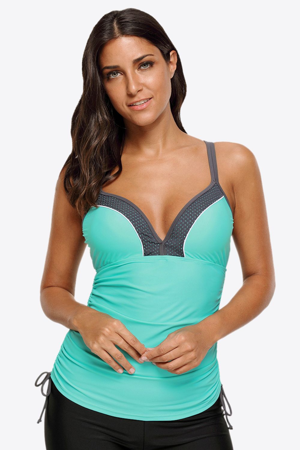 Contrast Sweetheart Neck Swim Cami - Pahabu - Women's Clothing & Shop