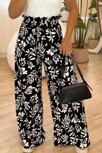Full Size Printed High Waist Wide Leg Pants - Pahabu - Women's Clothing & Shop