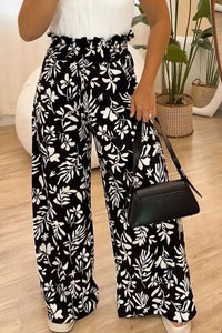 Full Size Printed High Waist Wide Leg Pants - Pahabu - Women's Clothing & Shop