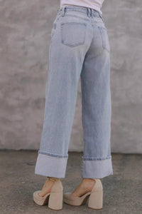 Straight Leg Jeans with Pockets - Pahabu - Women's Clothing & Shop
