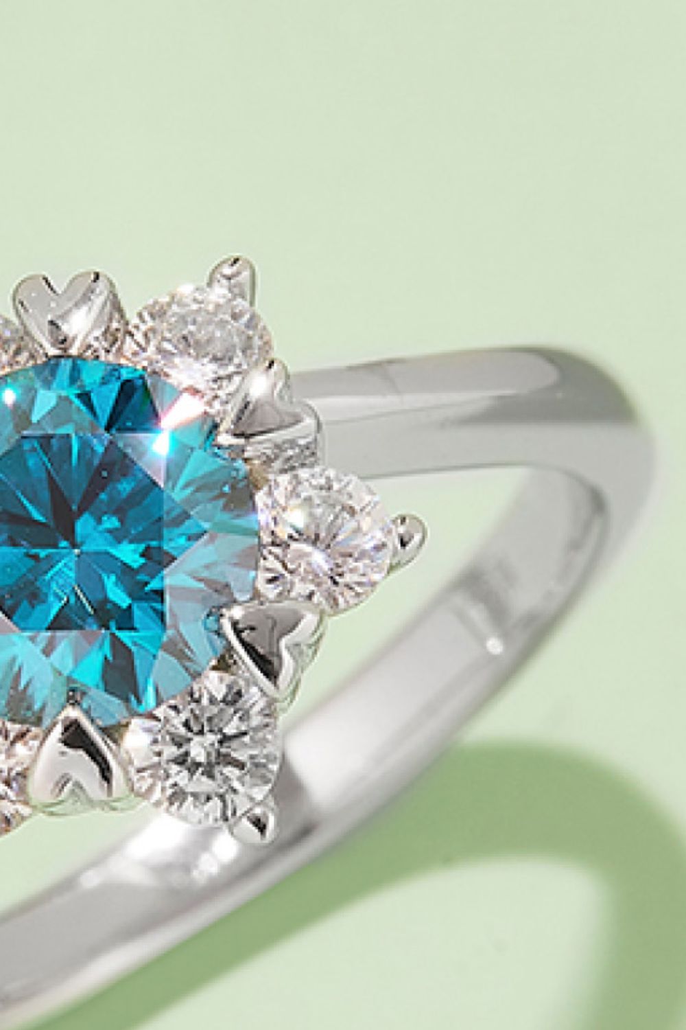 1 Carat Moissanite 925 Sterling Silver Cluster Ring - Pahabu - Women's Clothing & Shop