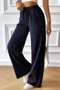Devine Drawstring Wide Leg Pants with Pocketed - Pahabu - Women's Clothing & Shop